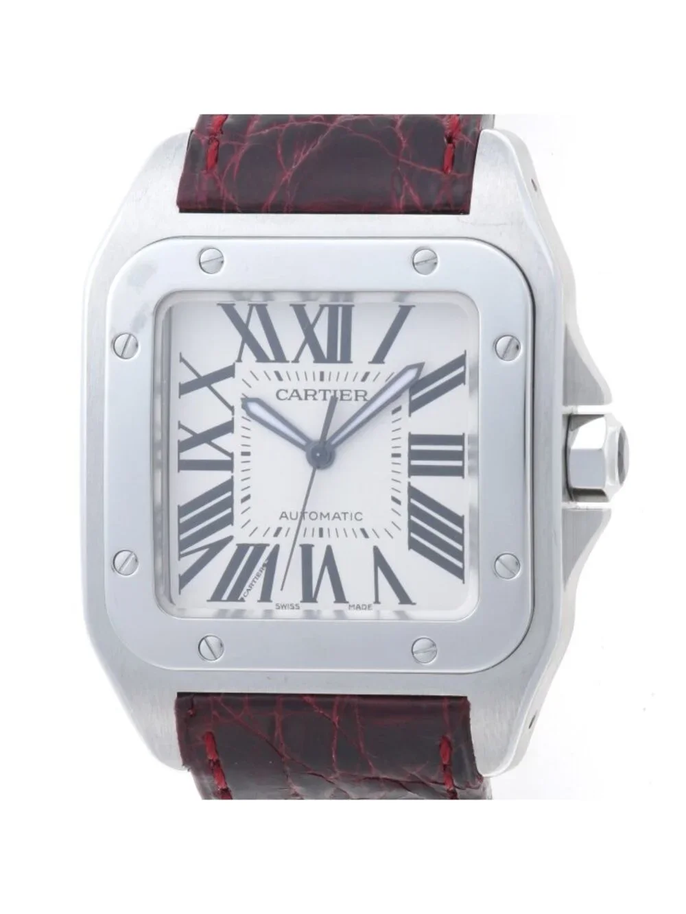 Cartier 100 LM Silver Watch Stainless Steel Automatic